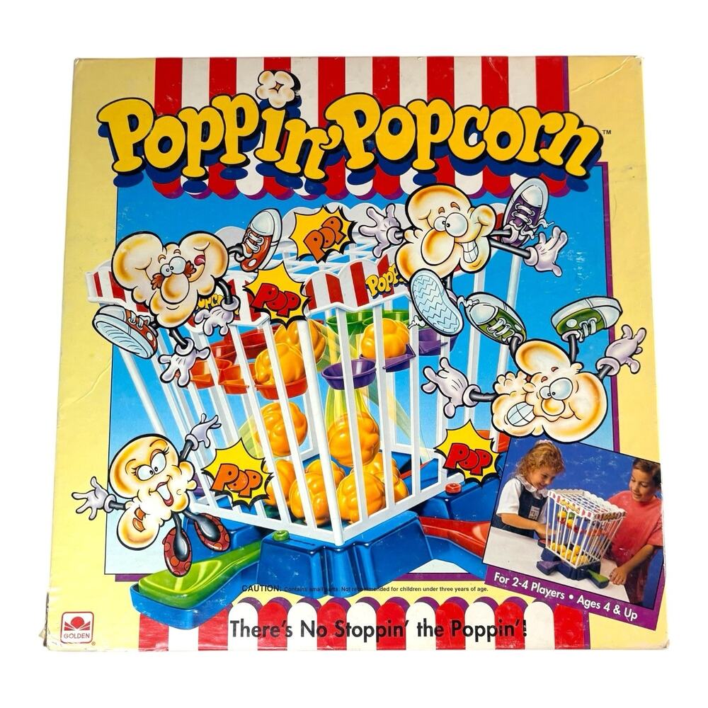 RARE "Poppin' Popcorn" Game 1993 Vintage Golden Children Family Circus 90s HTF